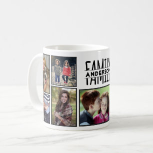 Mug Le collage de photo de famille 9 images ajoutent