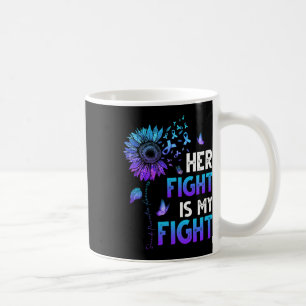 Mug Le Combat Est Mon Combat Turquoise Et Purple Ribbo