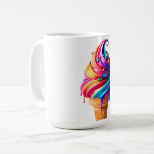 Mug Le cône de glace classique vibrant de SlipperyJoe'
