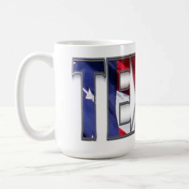 Mug Le cool Patriotic Texas et le drapeau américain (Gauche)