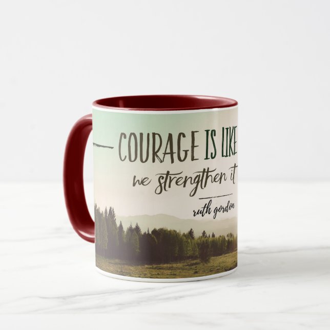 Mug Le Courage Est Comme Un Muscle (Devant gauche)
