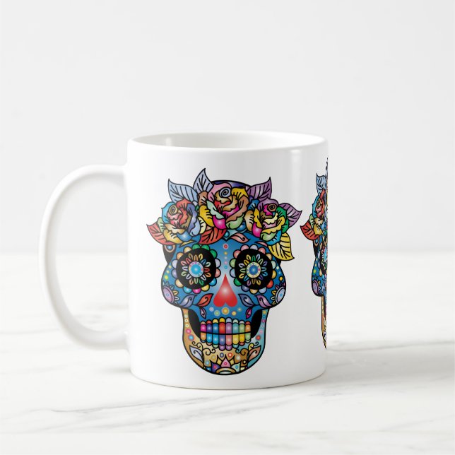 Mug Le crâne de sucre, Jour des morts (Gauche)