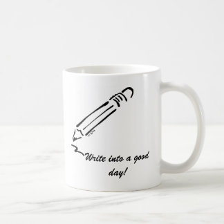 Mug le crayon, écrivent dans un beau jour !