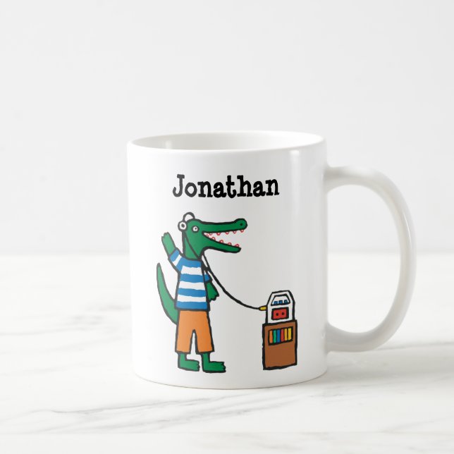 Mug Le crocodile frais écoute la musique (Droite)