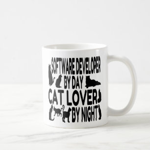 Mug Le développeur de logiciels aime les chats