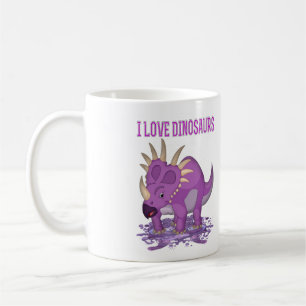 Mug Le dinosaure violet, un dinosaure amusant...