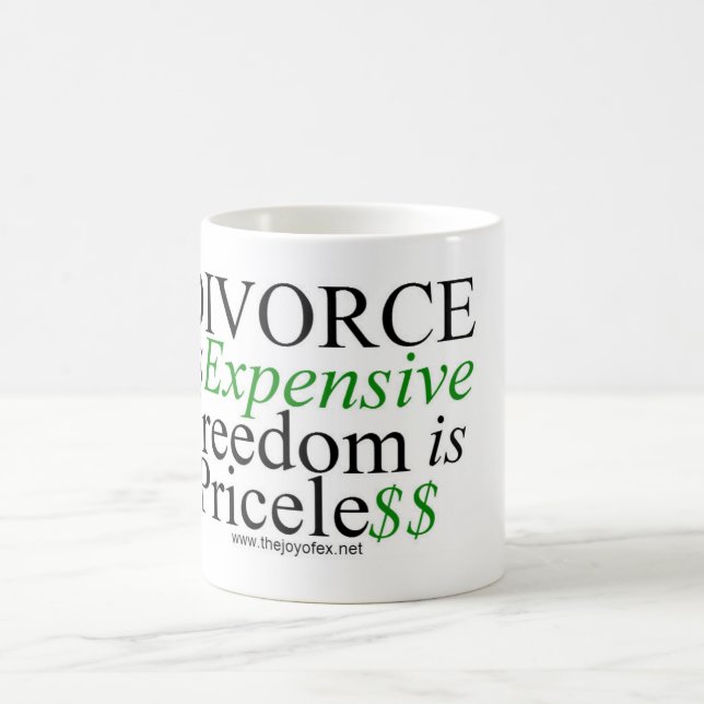 Mug Le "divorce est… "tasse en céramique blanche chère (Centre)