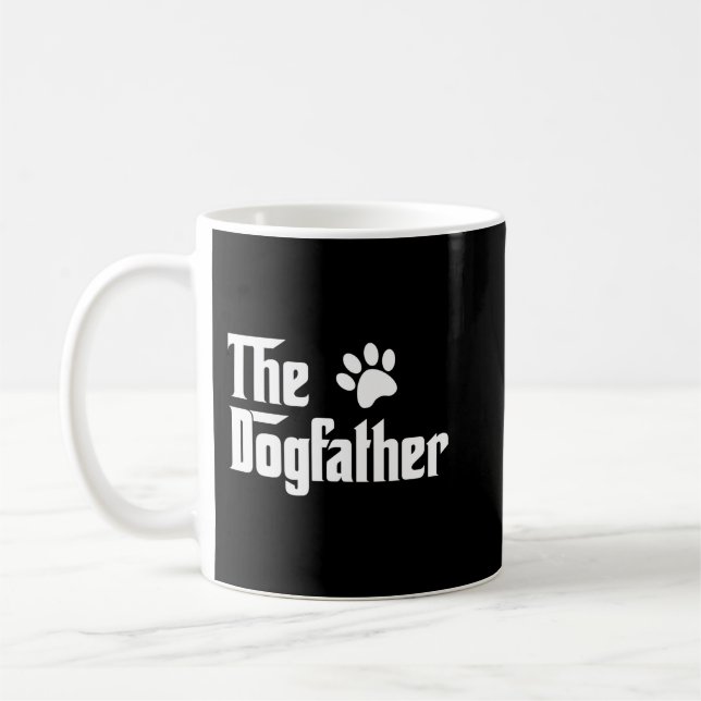 Mug Le Dogfather Meilleur Chien Papa Jamais Drôle Chie (Gauche)