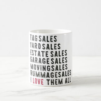 Mug Le domaine I de yard d'étiquette de fouille de