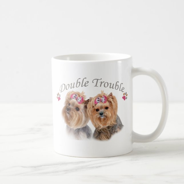 Mug Le double problème de Yorkie (Droite)