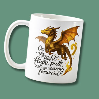 Mug Le Dragon D'Or Volant Toujours En Avant