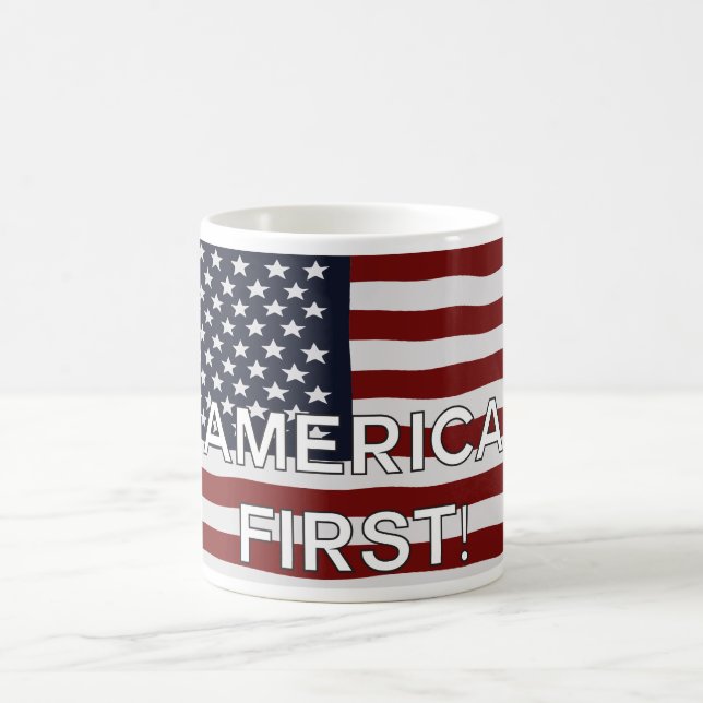 Mug Le drapeau américain America First (Centre)