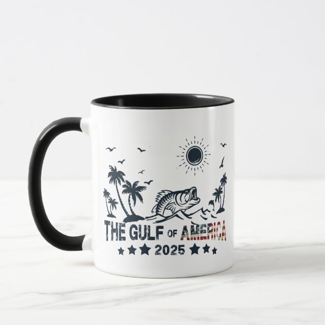 Mug Le drapeau américain patriotique du golfe d'Amériq (Gauche)