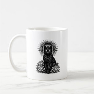 Mug Le Félin Mystique - Chat au Troisième Œil Gravure