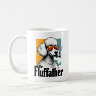 Mug Le Fluffather Caniche Vintage Drôle de Chien Mafia