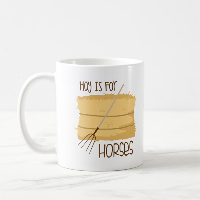 Mug Le foin est pour les chevaux (Gauche)