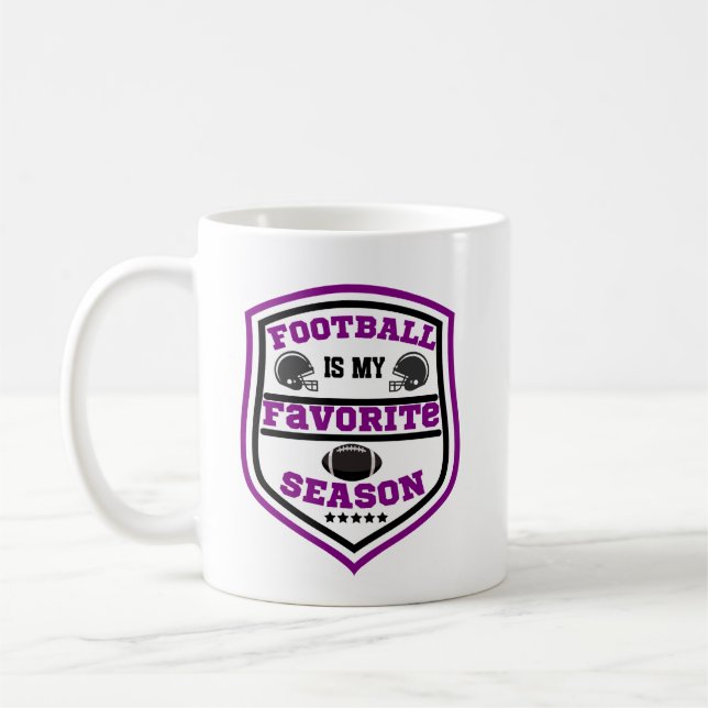 Mug Le Football Est Mon Logo De Saison Préférée Violet (Gauche)