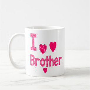 Mug Le Frère de Chalk rose Cool cite "J'aime mon frè
