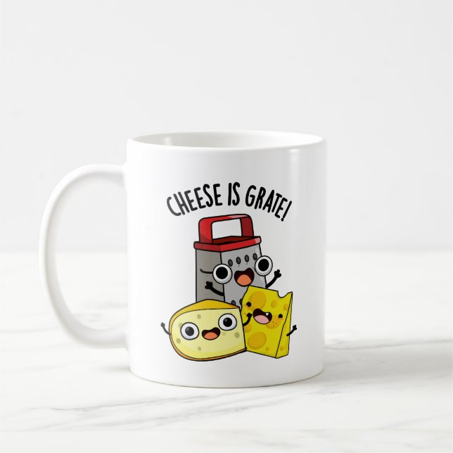 Mug Le Fromage Est Grate Amusant Pun De Nourriture (Gauche)