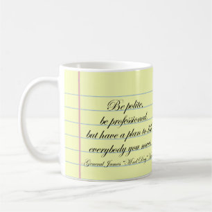 Mug Le Général Mad Dog Mattis "Be Polite Citation Mug"