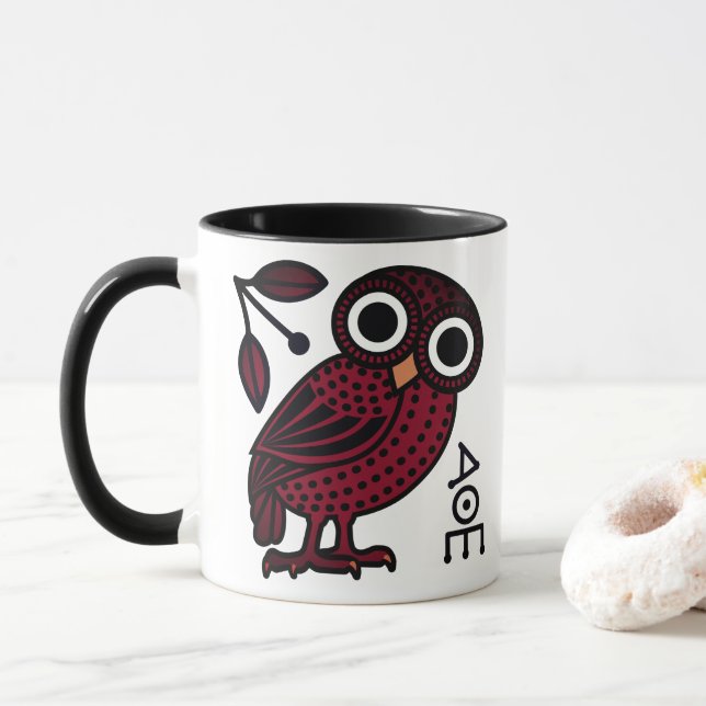 Mug Le grec ancien athénien mignon de pièce de monnaie (Avec donut)