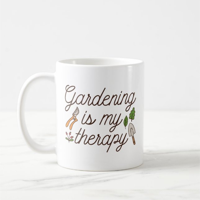 Mug Le jardinage est ma thérapie (Gauche)
