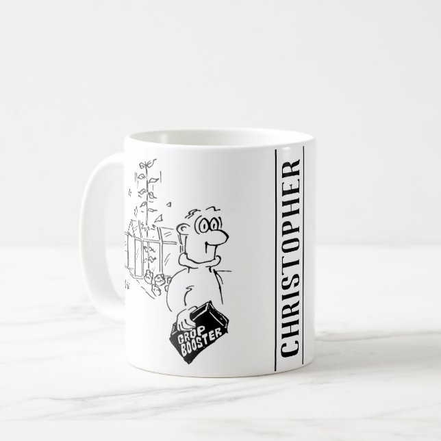 Mug Le jardinier fertilise ses cultures (Devant gauche)