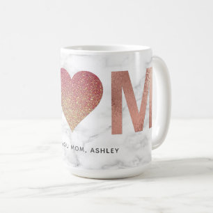 Mug Le jour d'or de parties scintillantes de mère rose