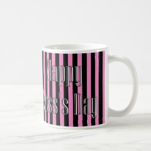 Mug Le jour du patron heureux avec les rayures roses