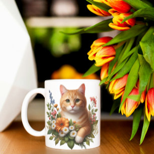 Mug Le Kitty en fleurs". 🐾 🌼