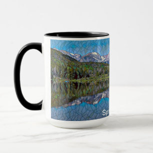 Mug Le lac Sprague dans le parc national Rocky Mountai