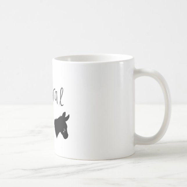 Mug Le libéral déchire 11oz avec l'âne (Droite)