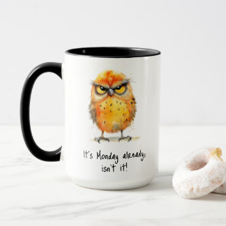 Mug Le lundi n’est-ce pas du café aux oiseaux grincheu