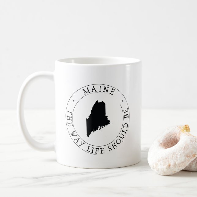 Mug Le Maine, la façon dont la vie devrait être enlisé (Avec donut)