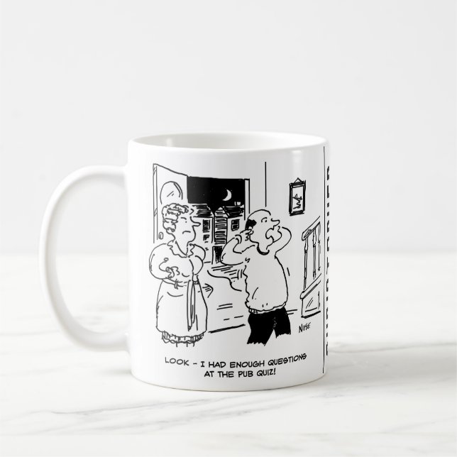 Mug Le mari ne veut pas questionner après le quiz du p (Gauche)