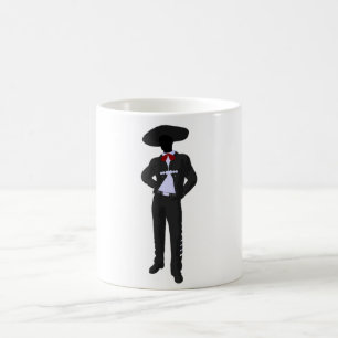 Mug Le mariachi de silhouette attaquent