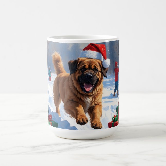 Mug Le Mastiff tibétain coule en neige avec le Casquet (Centre)