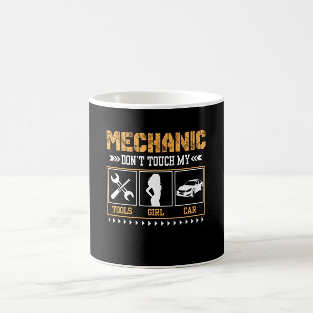 Mug Le mécanicien ne touchent pas ma voiture de fille (Centre)