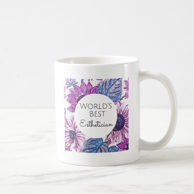 Mug Le meilleur cadeau 5 de l'Esthetician du monde (Droite)