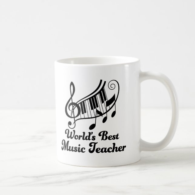 Mug Le meilleur cadeau de professeur de musique des (Droite)