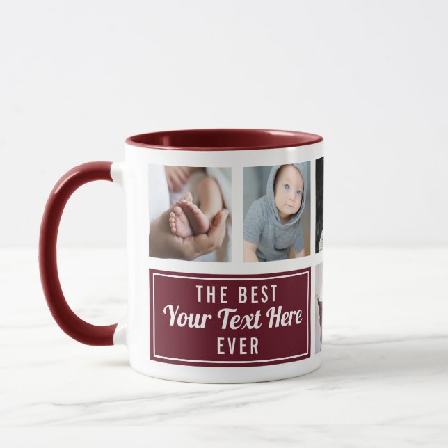 Mug Le meilleur de votre texte ici Jamais Bourgogne ph (Gauche)