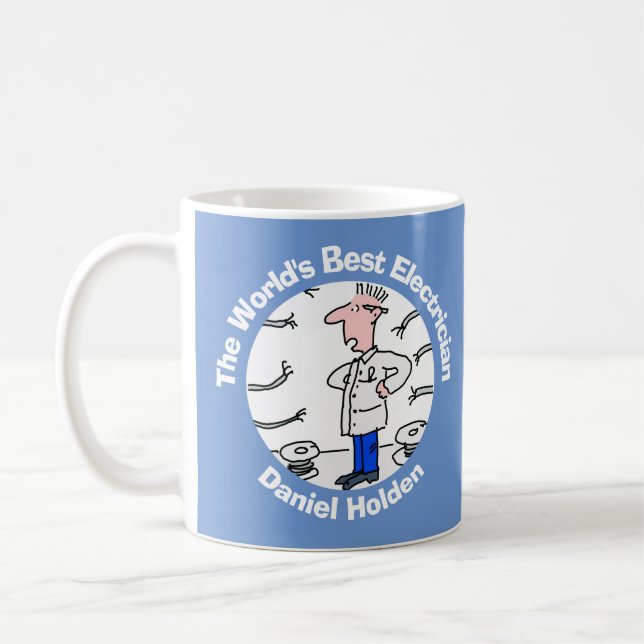 Mug Le meilleur électricien du monde à personnaliser (Gauche)