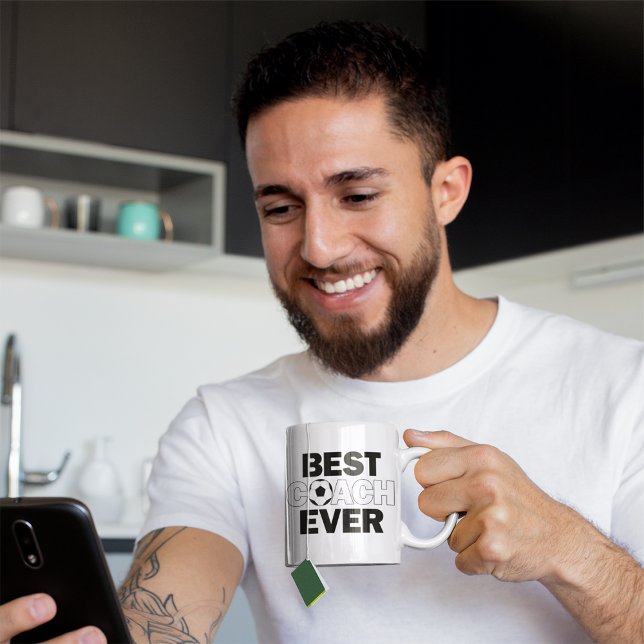 Mug Le meilleur entraîneur de football EVER Soccer Tea (Créateur téléchargé)
