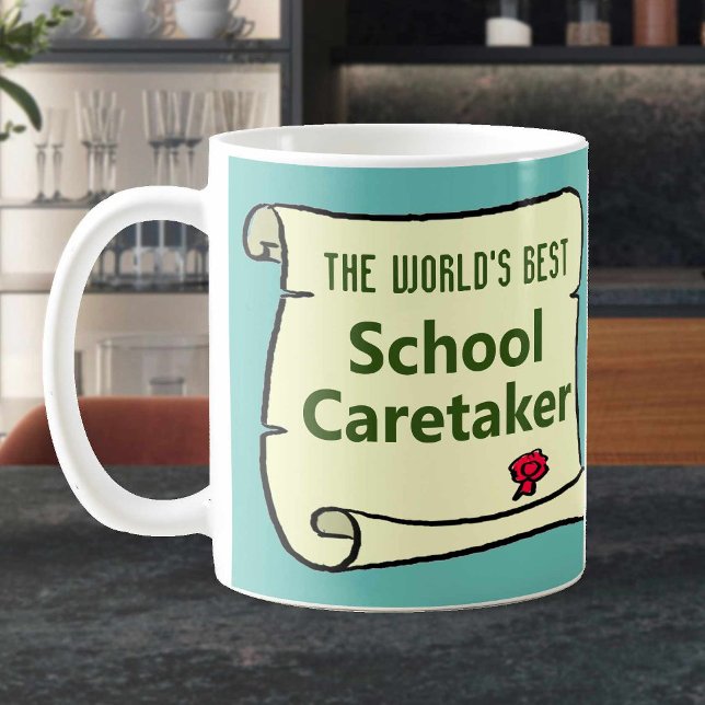 Mug Le meilleur gardien scolaire du monde. (Créateur téléchargé)