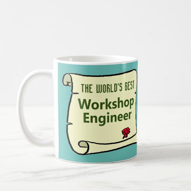 Mug Le meilleur ingénieur d'atelier du monde. (Gauche)