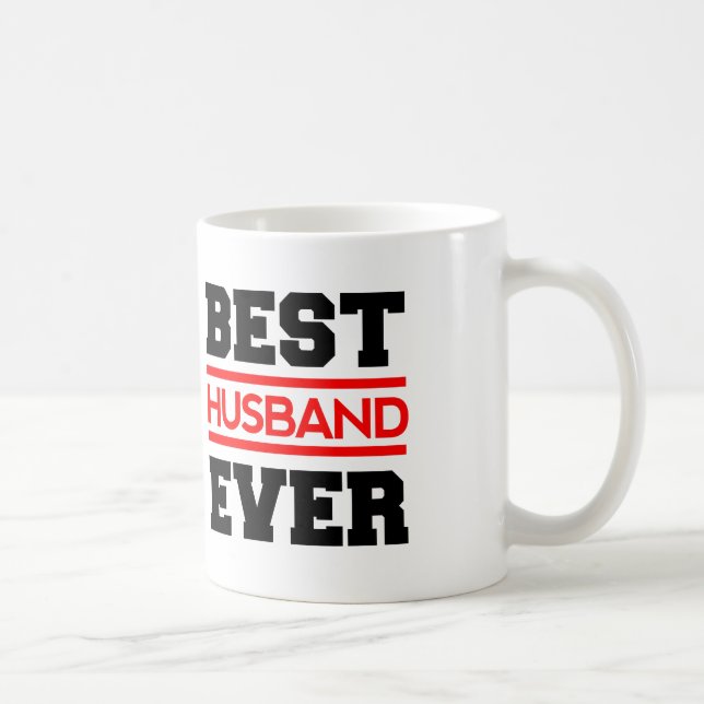 Mug Le meilleur MARI A04 moderne toujours noir et (Droite)