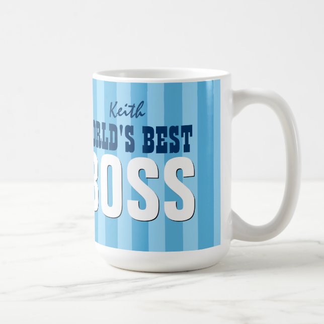 Mug Le meilleur nom fait sur commande V11A de rayures (Droite)