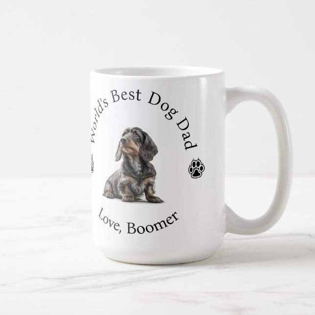 Mug Le meilleur papa de chien du monde Personnaliser (Droite)