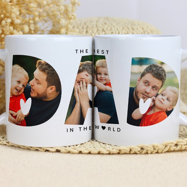 Mug Le meilleur papa du monde Photo Collage (Créateur téléchargé)