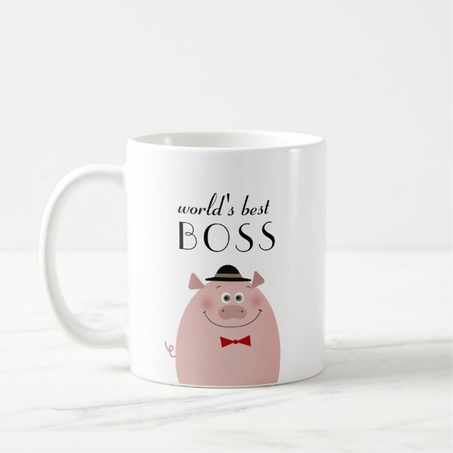 Mug Le meilleur patron du monde drôle (Gauche)